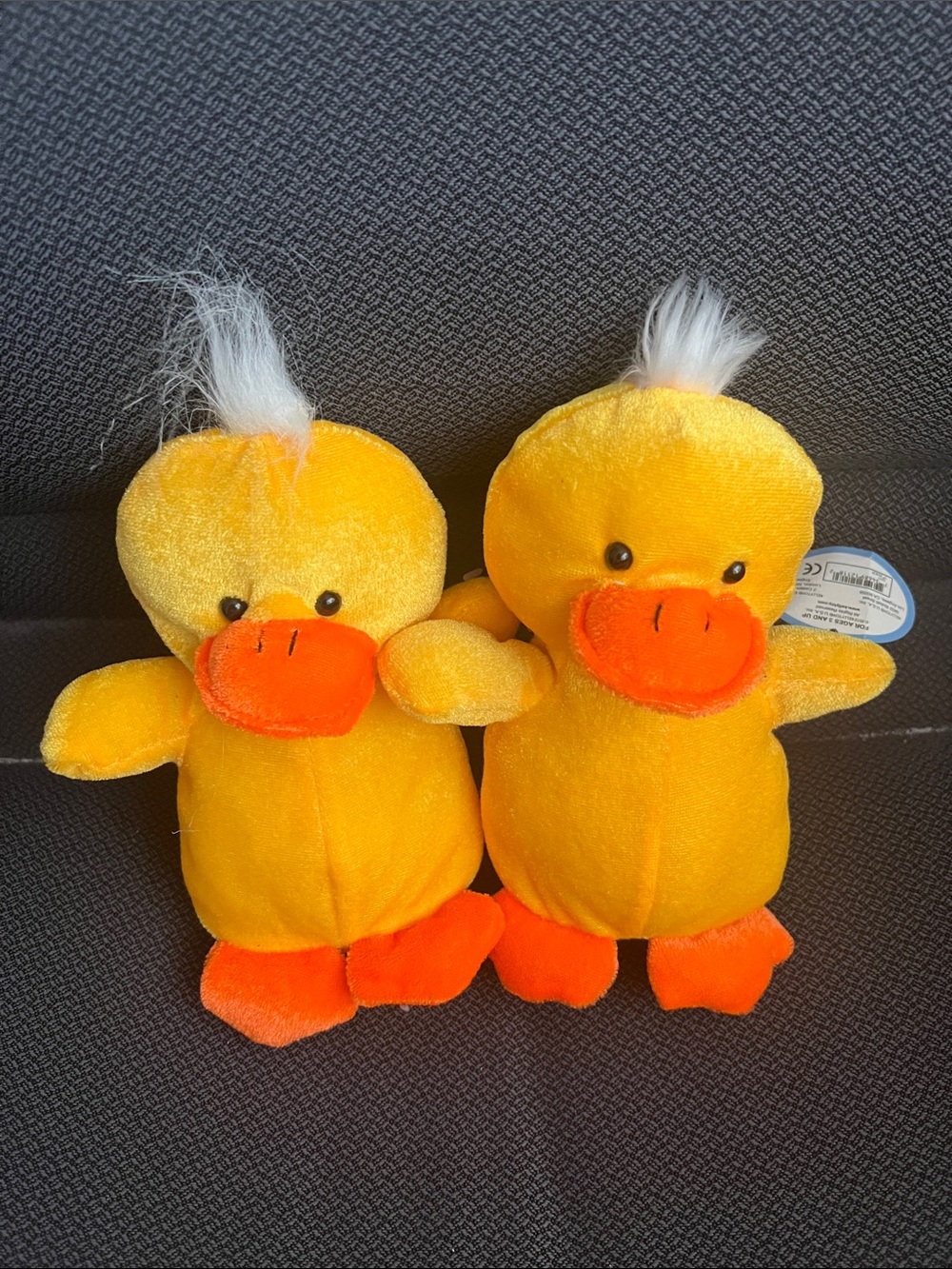 Plush Yellow Duck Stuffed Animal with Orange Beak and Feet